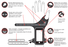 SMARTCUFF - étui téléphone/GPS pour porter au poignet