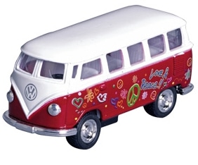 Bus Volkswagen T1 Flower Power (1962) 1:64 (6,5 cm)