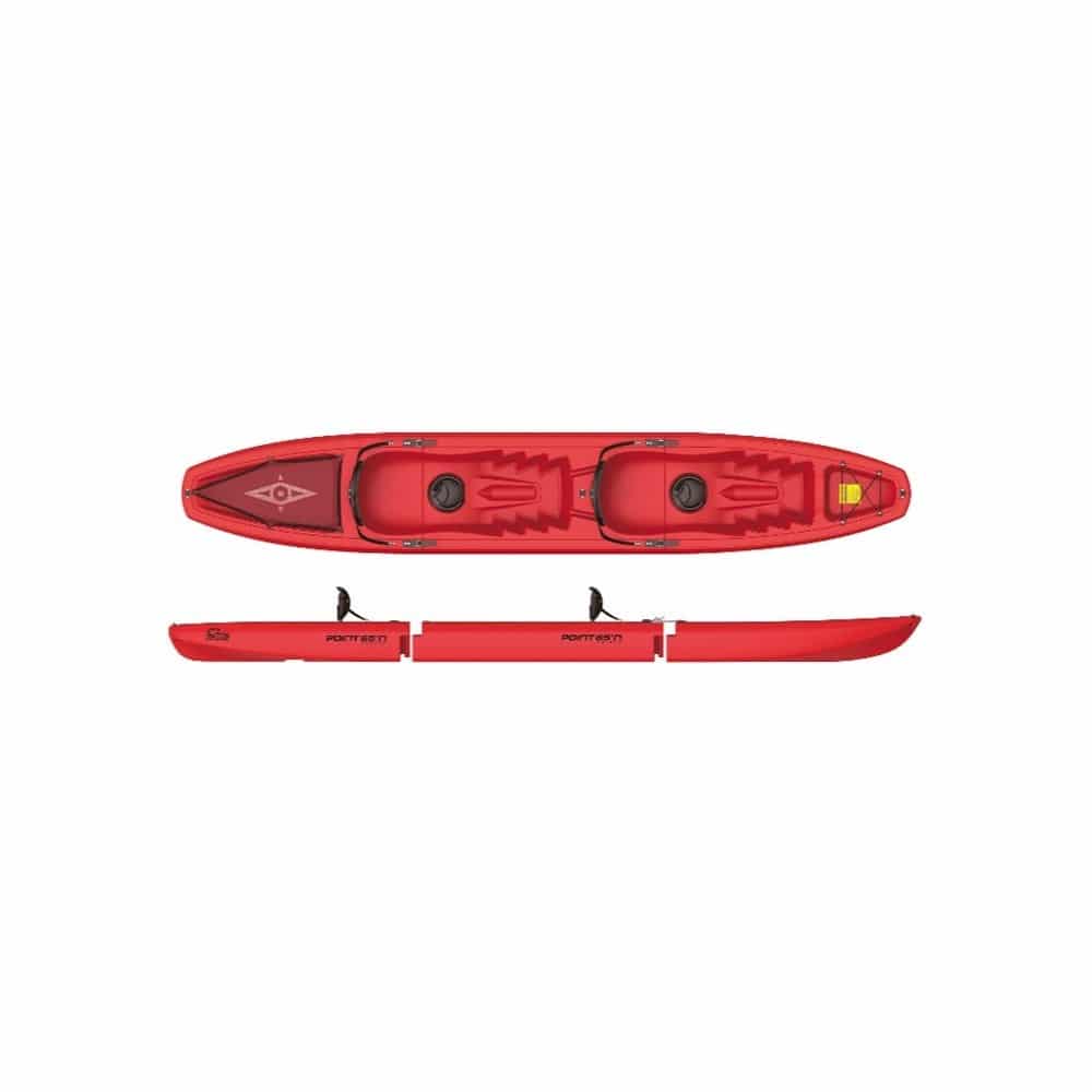 Kayak modulable FALCON Duo (seat on top 2 places) - Rouge