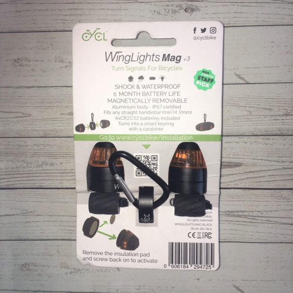 WINGLIGHTS Magnet Clignotants vélo amovibles - Cycl